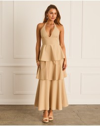 Heaven Australia - Latte Halter Neck Dress