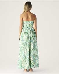 MOS The Label - Tara Print Strapless Dress