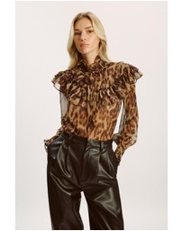 Bardot - Fiorella Leopard Blouse