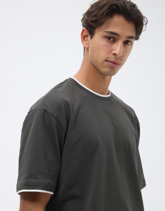 AERE - Contrast Layered T Shirt