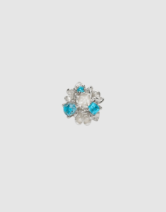 Karen Walker - Rock Garden Flower Ball Earrings with Topaz