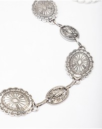 Lovisa - Antique Silver Textured Circular Chain Belt