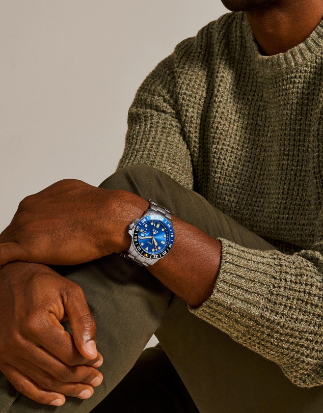 Fossil - Fossil Blue Silver Tone Analogue Watch