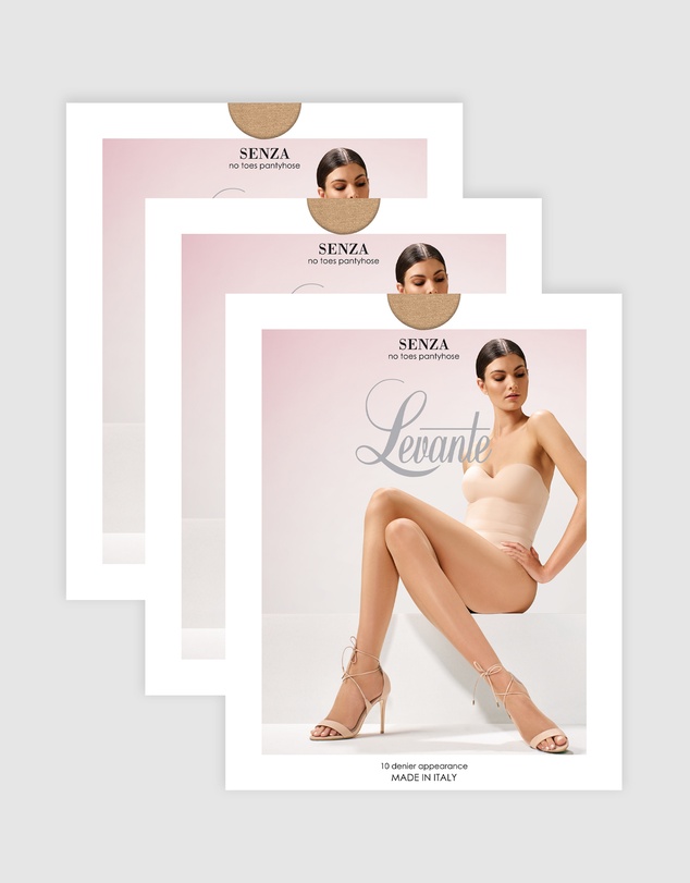 Levante - 3 Pack Senza No Toes Pantyhose