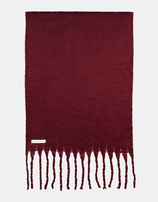 Morgan & Taylor - Ella Woven Scarf in Burgundy Red