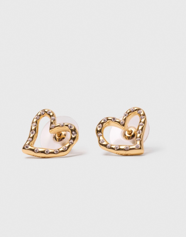 Maje - Heart Mini Bostrass Earrings