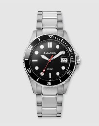 Maxum - Liberty Black Dial With Silver Tone Bracelet & Case