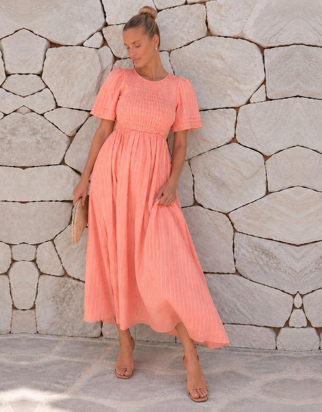 Esther & Co - Iolana Dress - Coral