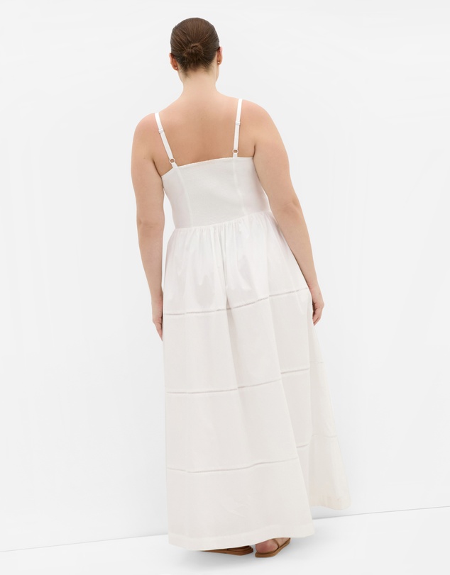 City Chic - Plus size Vani Corset Maxi Dress - ivory