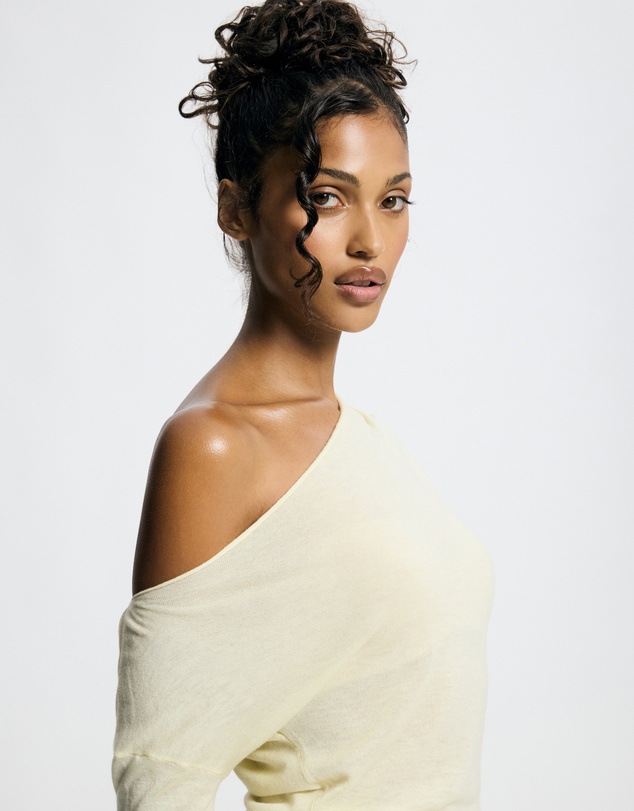 Lover - Medea Asymmetrical Wool Blend Top