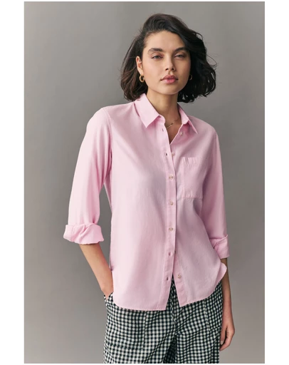 NEXT - Relaxed 100% Cotton Button Down Long Sleeve Shirt