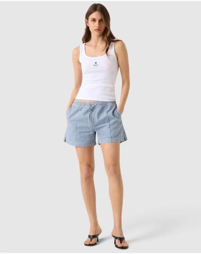 GUESS Jeans - GUESS JEANS Striped Drawstring Shorts