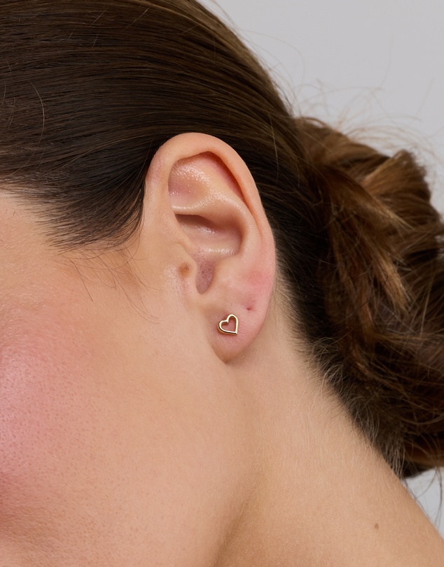 Michael Hill - Open Heart Stud Earrings in 10kt Yellow Gold