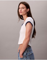 Calvin Klein Jeans - Graphic Scoop Neck Baby Tee