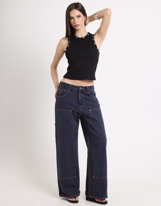 Neon Hart - Baggy Double Knee Carpenter Denim Jeans