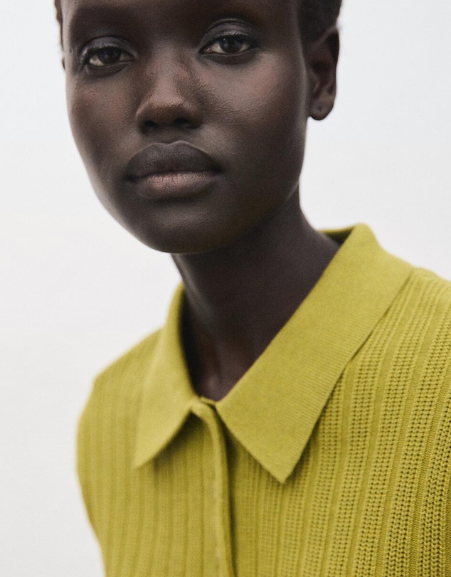 M.N.G - Polo-Neck Ribbed Sweater