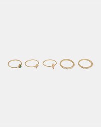 ALDO - Comfort Multipack Gold Plated Delicate Rings