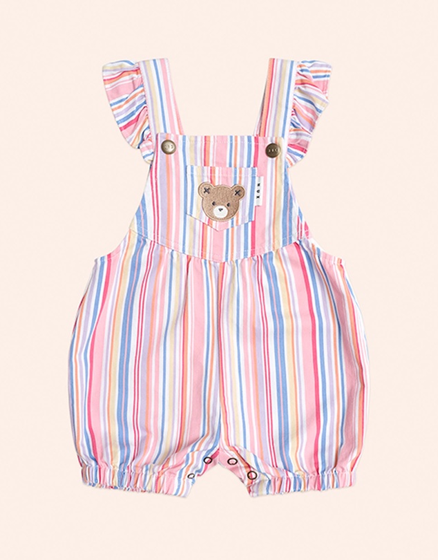 Huxbaby - Pastel Stripe Bubble Romper - Babies-Kids