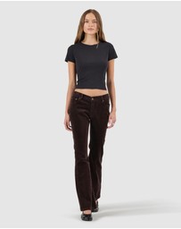 Rolla's - Downtown Flare Jean - Espresso Cord
