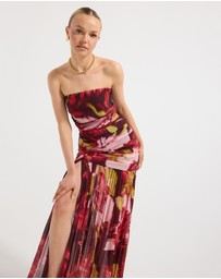 Pasduchas - Faye Strapless Maxi Blur Dress