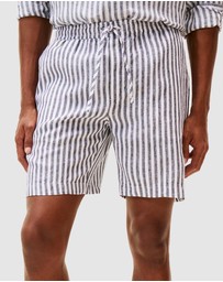 Tommy Hilfiger - Mercer 7 Inch Linen Stripe Shorts