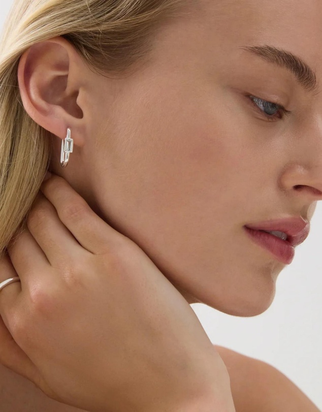 Najo - Skye Silver Cubic Zirconia Earring