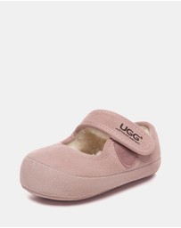 EVERAU - Australian Shepherd Ugg Millie Toddler Cow Suede Upper Loafer Oxfords Flats