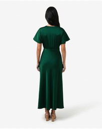 Forcast - Catalina V-Neck Satin Dress
