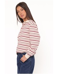 Petal & Pup - Emily Long Sleeve Rugby Top - Pink Stripe