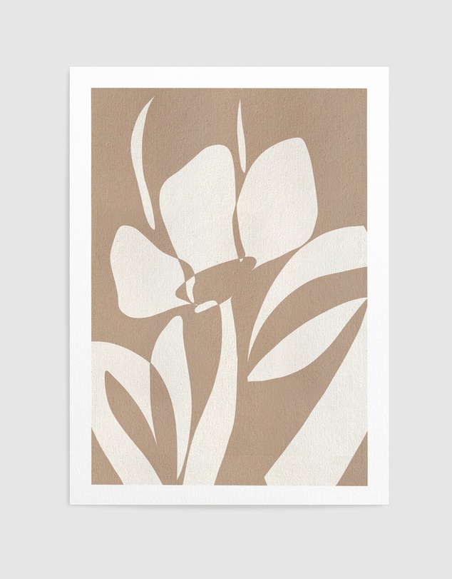 Olive et Oriel - Muted Petals No 3 by Shatha Al Dafai Art Print