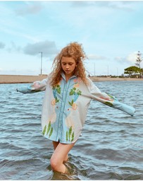 SMWR. by The Somewhere Co - Swan Lake Oversized Long Sleeve Shirt