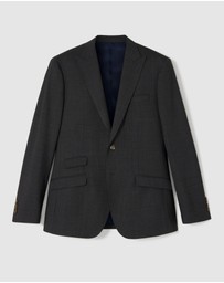 Politix - Slim Stretch Wool Blend Tailored Jacket