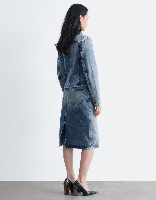 & Other Stories - Fitted Zip-Up Denim Jacket