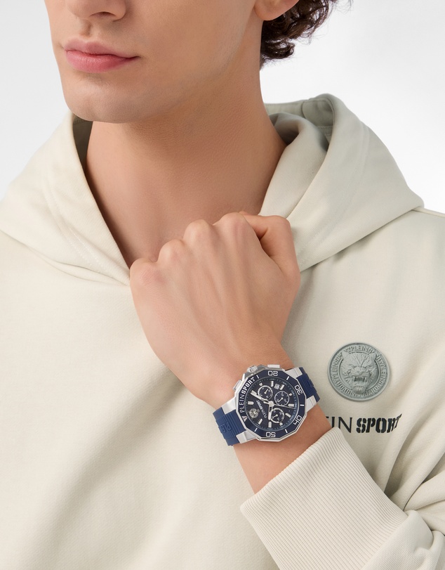 Plein Sport - PLEIN TITAN Watch 46mm Blue Dial and Blue Silicone Strap