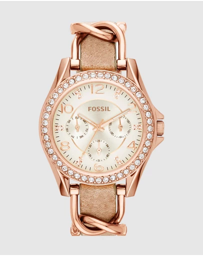 Fossil - Riley Light Brown Chronograph Watch