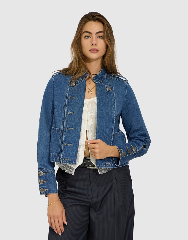 Belle & Bloom - Front Line Military Denim Jacket