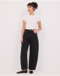 Calli - Cassidy High Rise Panelled Barrel Leg Jeans