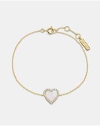 Ania Haie - Ania Haie Gold Mother of Pearl Halo Heart Bracelet