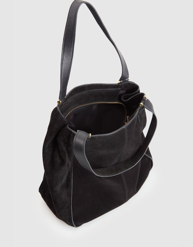 Evity - Iris Suede Leather Tote Bag