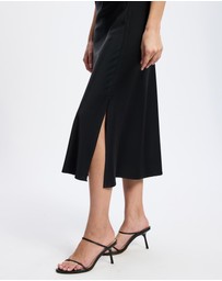 Mossée - Lily Midi Silk Skirt