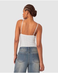 EDIKTED - Krysten Lacey Pointelle Bodysuit