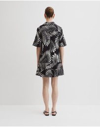 Country Road - Print Linen Popover Dress