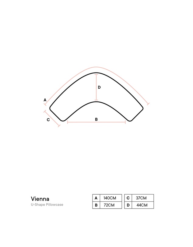 Linen House - Vienna 300TC Cotton Percale U-Shaped Pillowcase