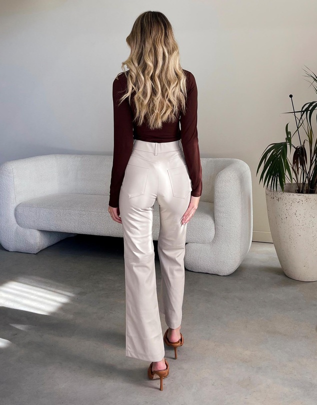 Dazie - True Calling Faux Leather High Waisted Pants