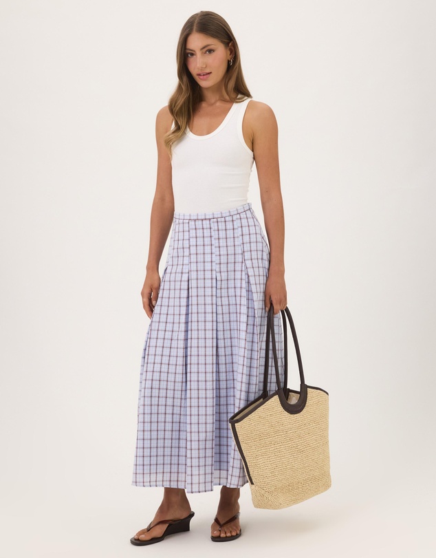 Atmos&Here - Rubi Check Midi Skirt