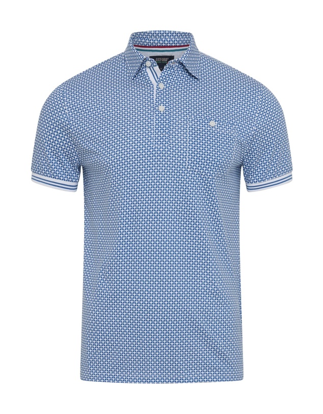 Oxford - Milo Print Jersey Polo With Pocket