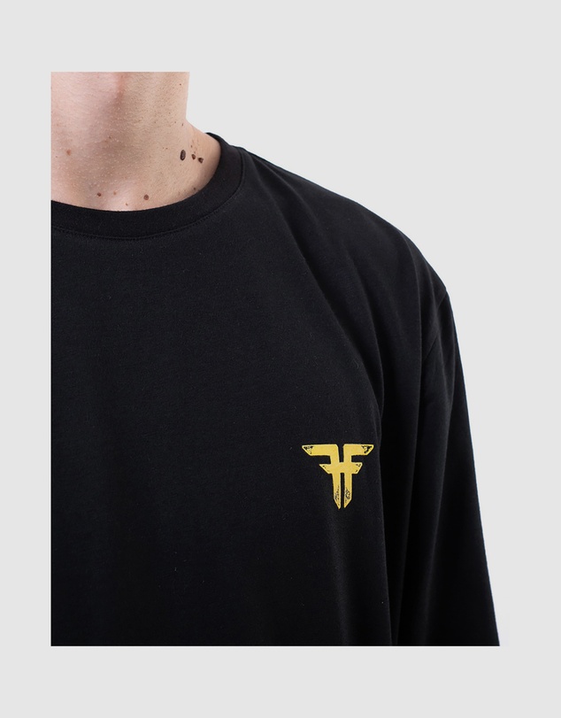 Fallen Footwear - Fallen Footwear Men Circle Logo L/s Tees Regular Fit Black/Yellow