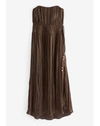 NEXT - Beaded Detail Crinkle Satin Bandeau Dress