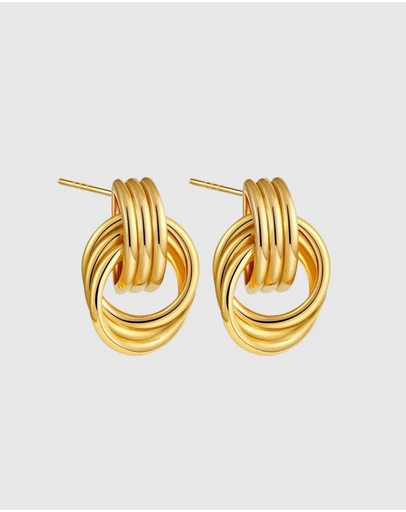Honey and Beau - Golden Loop Earrings