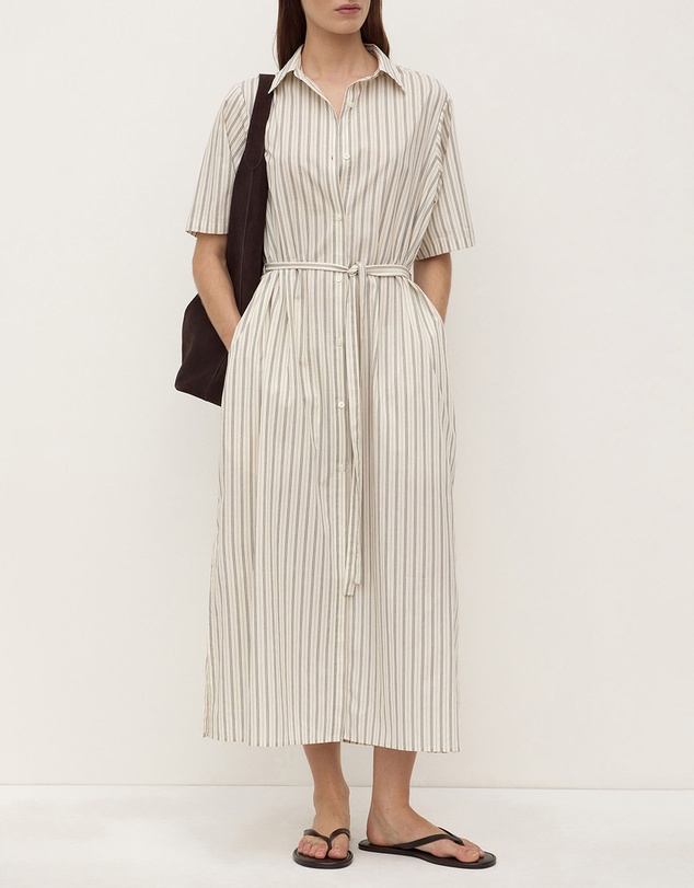 Assembly Label - Ria Stripe Midi Shirt Dress